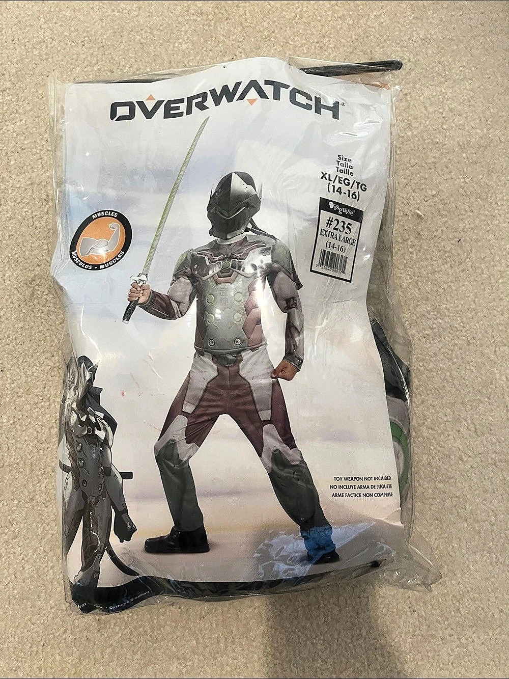 Overwatch Genji costume Kids Size XL/16 NWT